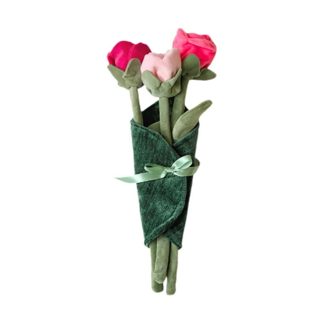 Lindo muñeco de peluche de flores, creativo, decoración del hogar, encantador ramo de tela para mujeres Rosa Mixto