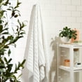 thumbnail image 2 of Mainstays by Becky G. & Alejandra 100% Cotton Performance Textured Bath Towel with Fringe, Winter White, 2 of 7