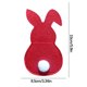 thumbnail image 2 of Bolsa de cubiertos con forma de conejito de Pascua, juego de 4 cubiertos, rojo y verde, dos colores, 2 of 2