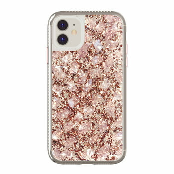 onn. Blush Gold Fleck with Shell Phone Case for iPhone 11/XR