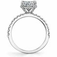 thumbnail image 2 of 2.00 Cts Certified Round Shape Moissanite Solitaire Engagement Ring, 18K White Gold Plated Ring /925 Sterling Silver Ring, 2 of 5