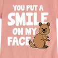 thumbnail image 3 of Instant Message - You Put A Smile On My Face - Toddler & Youth Girls Short Sleeve Graphic T-Shirt, 3 of 6