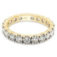 thumbnail image 3 of AFFY 1.60CT Moissanite Diamond Full Eternity Stackable Wedding Band Ring in 14K Yellow Gold over Silver-8.5, 3 of 7