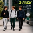 thumbnail image 7 of Pro Athlete Boys Sweatpants - 3 Pack Active Performance Fleece Jogger Pants for Kids (8-20), 7 of 7