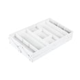 thumbnail image 3 of Shangren Folded Drawer Organizer Drawer Organizer Tray for Kitchen Utensils Home Desk White 2 Tier, 3 of 7