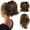 Brown1, variant on Messy Bun Hair Piece Clip In Ponytail Extension With Bendable Wire For Women Natural Everyday Updo Styling Accessory