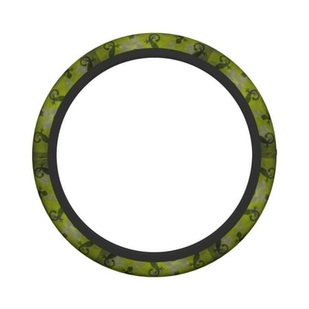 XMXY Car Steering Wheel Cover, Salamander Lizard Gecko Reptile Animal Non-Slip Jeep Truck Universal Elastic Steering Wheel Protector 15 inch