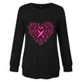 thumbnail image 4 of Craaazy Womens T Shirts Breast Cancer Shirt Casual Loose Crewneck Long Sleeve Pullover Pink Ribbon Awareness Comfy Tops Gifts, 4 of 4