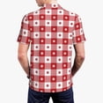 thumbnail image 4 of Daiia Red Plaid Daisy Pattern Men’s Polo Shirts,Solid Deck Shirt,Classic Fit, Breathable Cotton Polo for Casual and Sport Wear-X-Large, 4 of 9