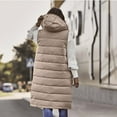 thumbnail image 5 of Hfyihgf Oversized Long Down Vest for Women Outdoor Coats with Hood Long Puffer Vest Winter Coats Sleeveless Warm Jacket Z1-Off-White 4XL, 5 of 7