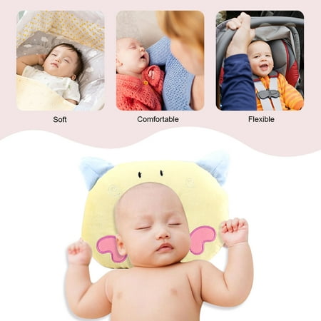 Prevent Flat Head Pillow,Ymiko Soft Infant Baby Pillow Prevent Support Flat Head Memory Foam Cushion Sleeping ,Memory Foam