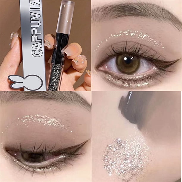 onlyliua Artículos En Liquidación Sombra de Ojos Mate En Purpurina Líquida, Delineador de Ojos Líquido Brillante y Sombra de Ojos En Crema Aterciopelada Mate 2 En 1, Sombra de Ojos Mate Brillante de
