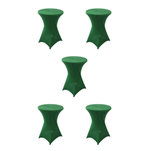 Youkk Easy Wash Stretch High Table Cover Versatile And Fitting For Hotel Wedding Party green 5Set