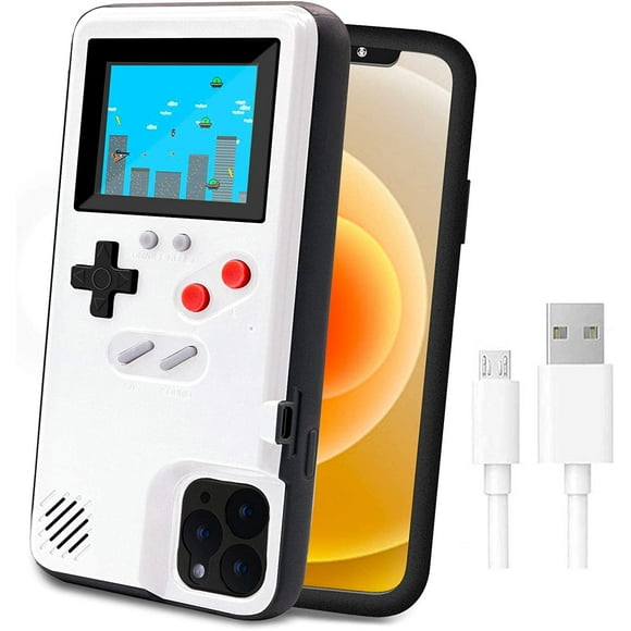 Hongkaii Game Console Case for iPhone, Retro Protective Cover Self-Powered Case with 36 Small Game,Full Color Display,Shockproof Video Game Case for iPhone X DZ#422-6573