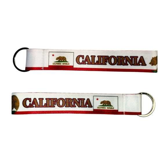 Wristlet Keychain - State Flag California - USA - K064 |  Flag Keychain for Keys, ID Badge Holder, Phone, and More | Perfect for Badges  ID Holders