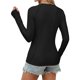thumbnail image 4 of Craaazy Women's Solid Color Relaxed Fit Athletic Long Sleeve Shirt, Lightweight Sun Protective Top, Slim Fit with Thumb Holes for Workout Gifts, 4 of 7