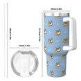 thumbnail image 4 of Fotbe Cute Cartoon Corgi Pattern 40oz Ice Bully With Handle And Straw Stainless Steel Vacuum Insulated Cup And 2 In 1 Straw Lid, 4 of 8