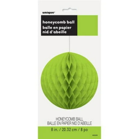 Tissue Paper Honeycomb Ball, 8 in, Neon Green, 1ct