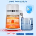 thumbnail image 5 of Water Distiller Machine, 750W 4/6L Pure Distilled Water Maker Machine for Home Countertop Table Desktop, Drinking Purifier for Home Kitchen with Pastic/Glass Container, 5 of 9