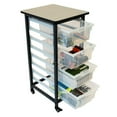thumbnail image 3 of LUXOR MBS-SR-4L-CL Mobile Bin Storage Unit - Single Row with Large Clear Bins, 3 of 3