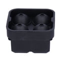 thumbnail image 4 of 2 moldes para hielo, 4 rejillas, reutilizables, de silicona elástica, para hacer cubitos de hielo, color negro, 4 of 14