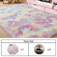 thumbnail image 2 of ASPILLOW Fluffy Rugs,6x9 Super Soft Shaggy Fluffy Carpets for Living Room, Dorms, Rooms, Home Decor,Tie-dye Rainbow, 2 of 7