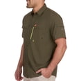 thumbnail image 3 of The American Outdoorsman Blackfoot River Fishing Shirt, Short Sleeve - Quick Dry, UPF 30 UV Protection, Modern Fit, Breathable Eyelets and Waterproof Chest Zip Multiple Pocket (Jungle Green, Medium), 3 of 9