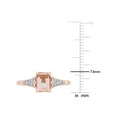 thumbnail image 3 of 7/8 Carat (ctw) Octagon Morganite Ring in 10K Rose Pink Gold with Diamonds, 3 of 5