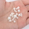thumbnail image 3 of Half Pearl Flatback Beads, Plastic Beads Half Pearl, Half Artificial Pearl Bead Flat Back, DIY Round Pearls Loose Bead for Nail Art & Crafts, 3 of 5