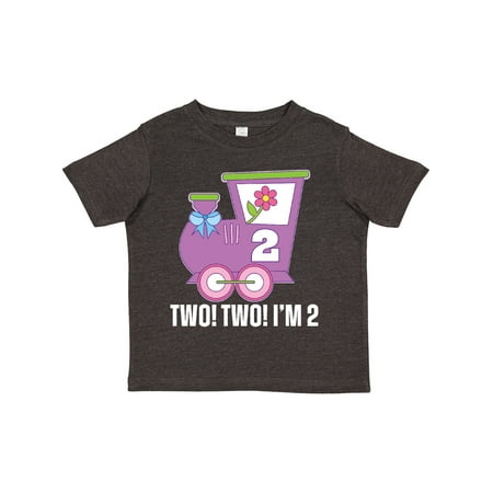 

Inktastic 2nd Birthday Cute Train I m Two Gift Toddler Toddler Girl T-Shirt