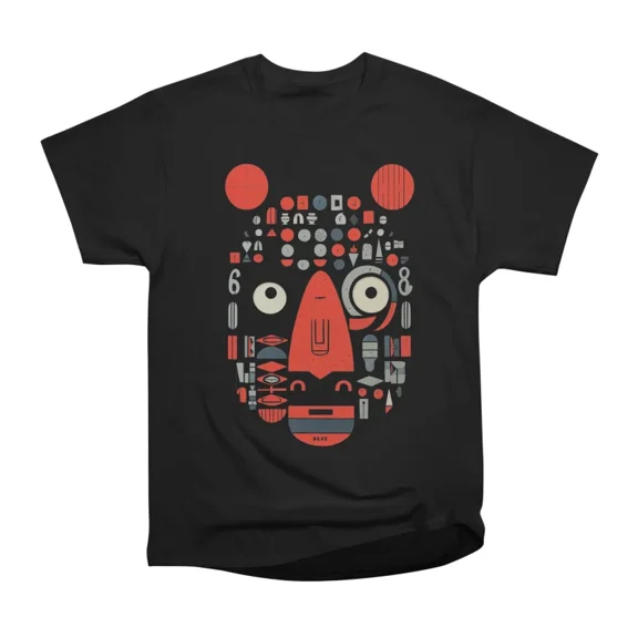 Bear Patchwork T-Shirt Tee Gift For Him Merch For Her Apparel For Friend