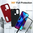 thumbnail image 3 of Dteck for Motorola Moto G Power 2023 Case, Heavy Duty Shockproof Hybrid Rugged Protective Case Cover for Moto G Power 2023,Red+Black, 3 of 8