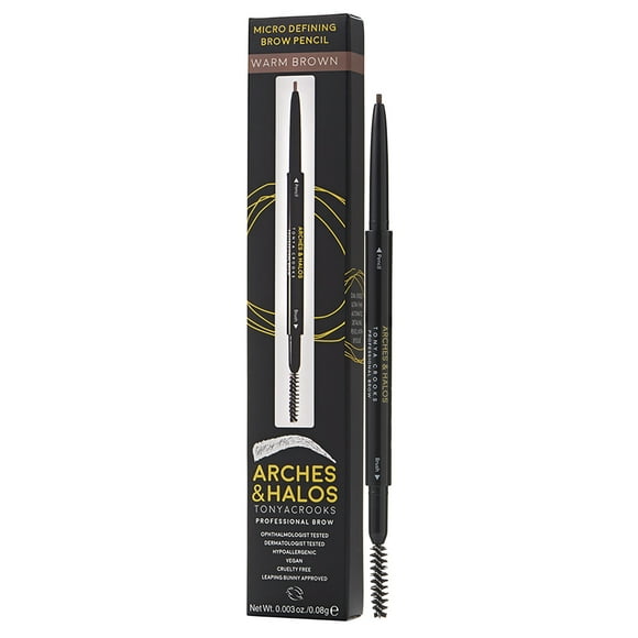 Lápiz de cejas microdefinidora Arches & Halos en marrón cálido, 0.03 oz Arches & Halos Arches & Halos Lápiz para cejas 0.003 oz