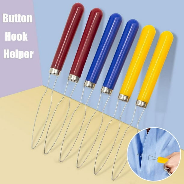 Button Hook Helper Grip Button Hook Helper Assist Tool Plastic and Metal  for Botton