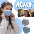 thumbnail image 2 of Protective Face Masks - Breathable 3 Layers of Protection Premium Face Mask for Adults, Preventing viral infections- 50ct Box, 2 of 5