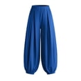 thumbnail image 5 of cocolona Womens Summer Casual Pleated Harem Pants Elastic Waist Straight Vacation Yoga Pants with Pockets, 5 of 5