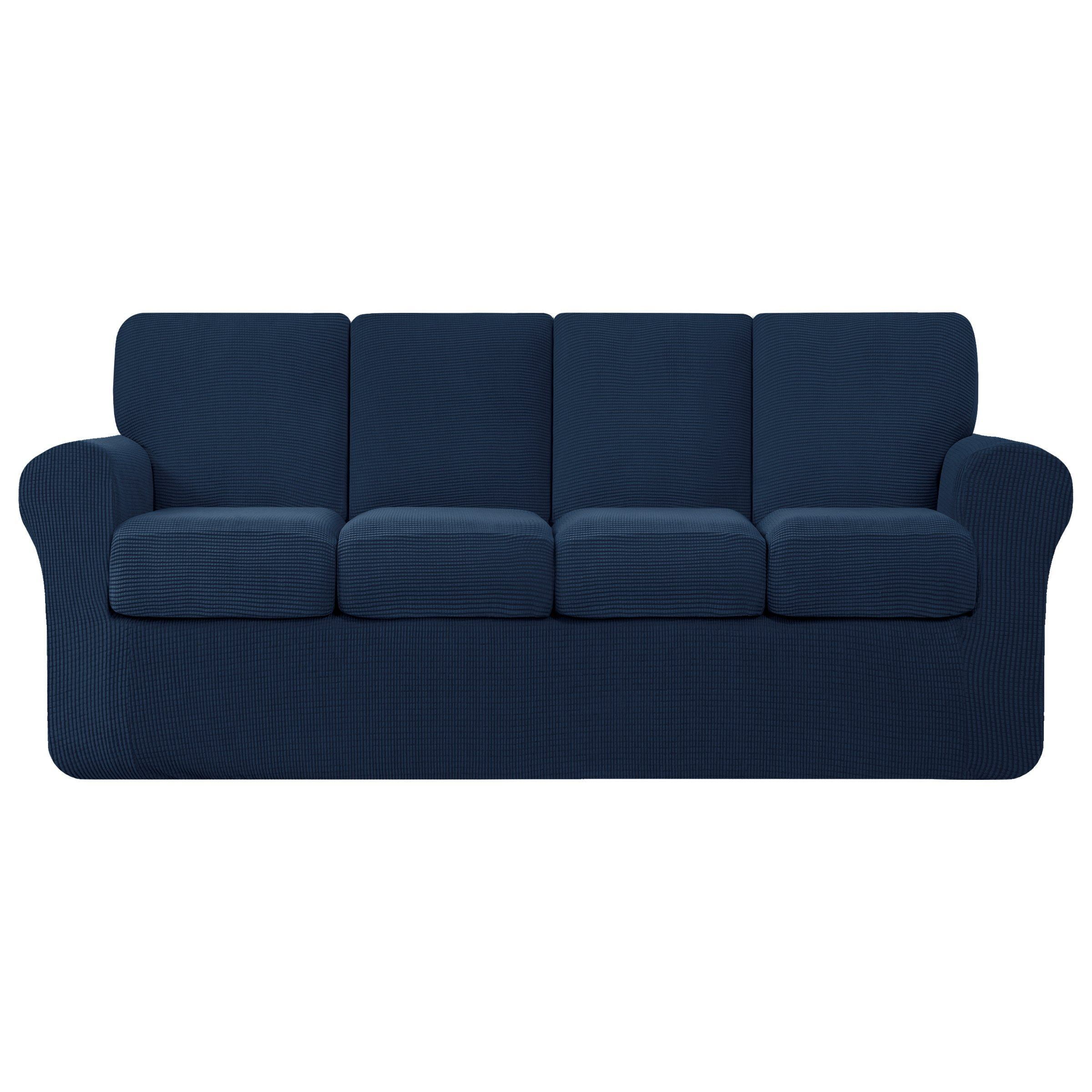 Subrtex 9Piece Stretch Sofa Slipcover Sets with 4 Backrest Cushion Covers and 4 Seat Cushion