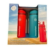 ThermoFlask Stainless Steel 16 OZ Water Bottle 2-Pack