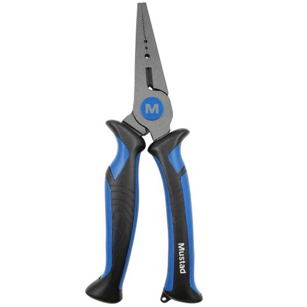 Mustad Hero Fishing Plier 7.5" with Sheath MT110 Blue