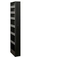 thumbnail image 2 of Tall Narrow Pull-Out Storage Shelf with Wheels 7-Tier Slim Rolling Storage Spice Rack Next to Fridge Utility Cart Single-Sided for Small Spaces, Kitchen, Laundry Room, Bathroom Black, 2 of 9