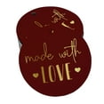 thumbnail image 1 of Inkdotpot 50 Pack Made With Love Text Favor Paper Tags Craft Real Gold Foil Hang Tags, 1 of 6