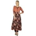 thumbnail image 1 of Bimba Kurti Anarkali à Fleurs pour Femmes, Kurta Longue Évasée en Rayonne, Blouse Ethnique Indienne, 1 of 2