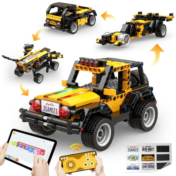 Apitor Robot R 4-in-1 Robot Building Kit, APP Remote Control STEM Coding Toys, Educational Gifts for Boys Girls Kids Ages 6-12, 4 Control Modes (300 Pieces)