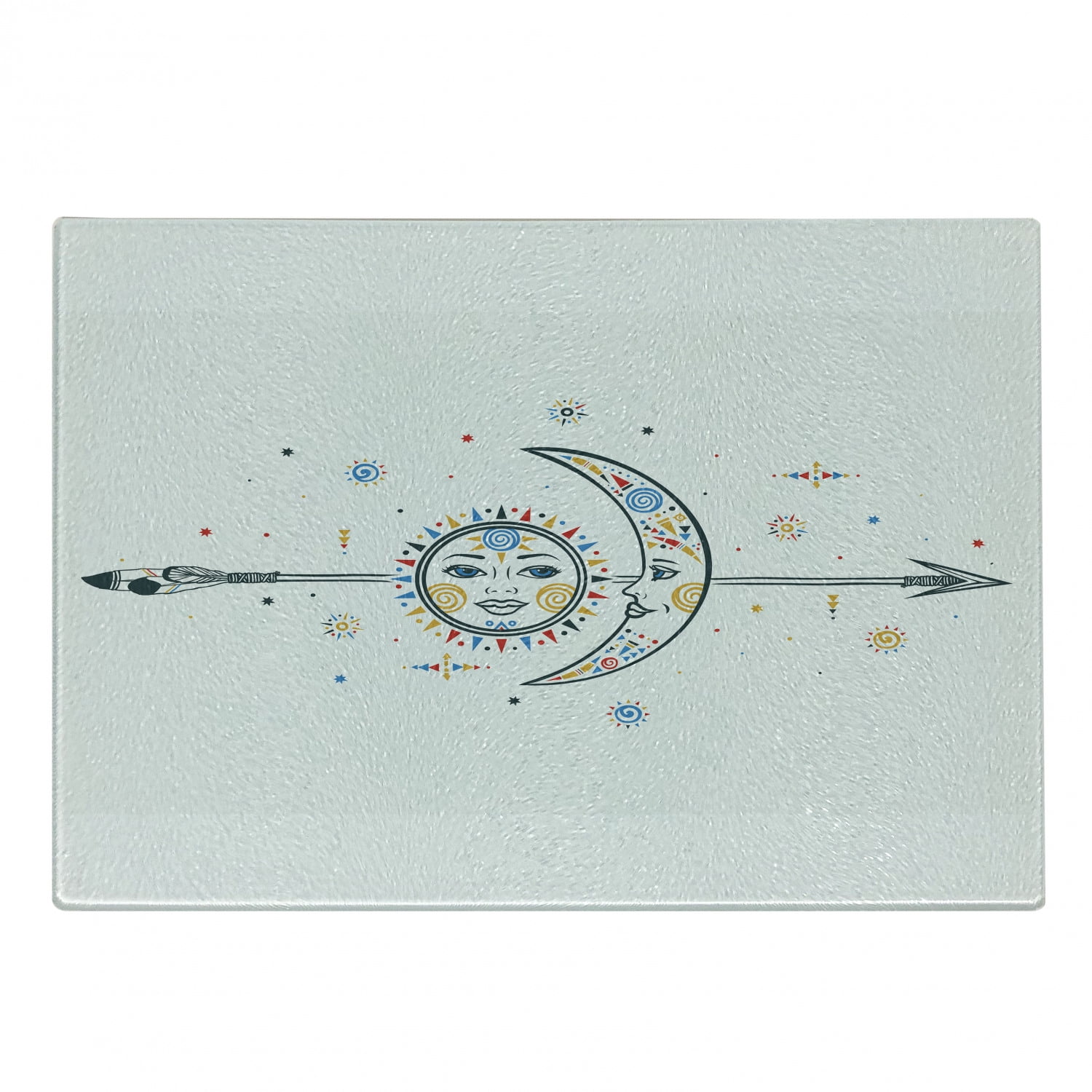 Aztec Cutting Board, Moon Sun Spiral Vortex Stars Occult Art Theme ...