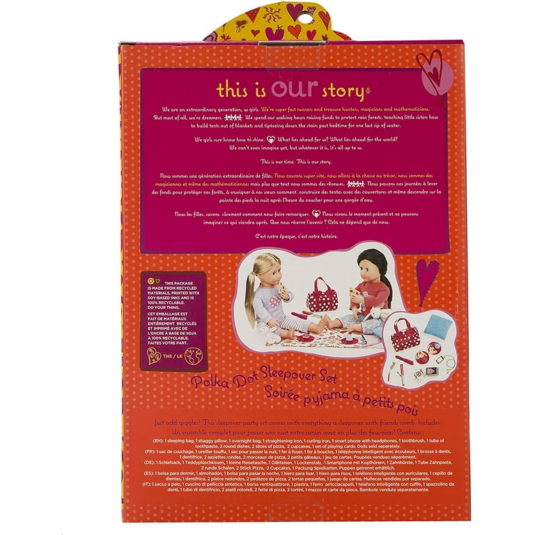 Our generation polka dot on sale sleepover set