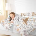 thumbnail image 4 of Homewish Girls Personalized Gifts Bedding Comforter Set,Gold Letter K Twin Comforter Sets,Orange Purple Floral Bedding Set For Princess,Lightweight Room Decoration Reversible,2-Piece, 4 of 8