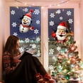 thumbnail image 3 of Anhility Christmas Snowflake Window Clings Stickers for Glass, Xmas Decals Christmas Decorations Indoor Holiday Snowflake Santa Claus Reindeer Decals for Party Birthday Holiday, 3 of 5