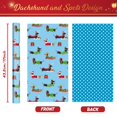 thumbnail image 2 of Papel de regalo azul para Navidad WERNNSAI 43x10 m con diseño de Dachshund, 2 of 7