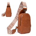 thumbnail image 2 of Bolso bandolera de cuero para mujer, bolso de pecho multiusos, mochila de viaje para senderismo al aire libre NikouMX Deportes, 2 of 7