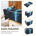 thumbnail image 2 of Yayeee Collapsible Cube Storage Bin with Lid Fabric Closet Decorative Basket with Handles, Blue Tree, 2 of 7